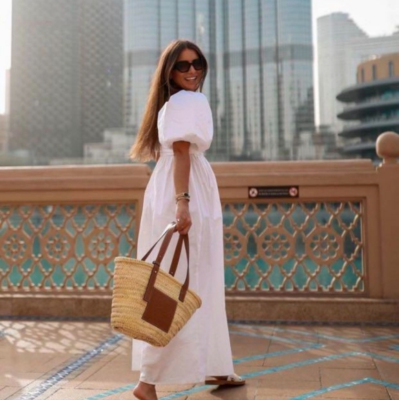 Zara Draped Poplin Midi Dress - Picture 16 of 16